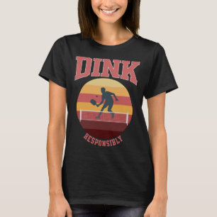 Pink Men s Pickleball Dink Responsibly T-Shirt