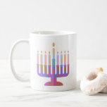 Pink Menorah Coffee Mug<br><div class="desc">Wake up! It's Hanukkah! This colorful pink menorah will light up your mornings. Enjoy all year round!</div>