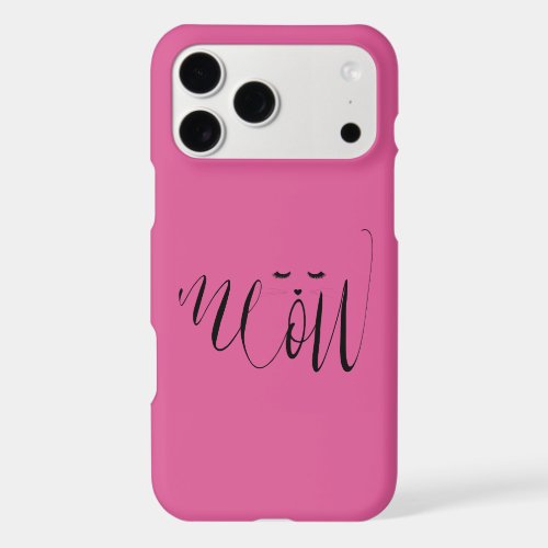 Pink Meow Cat iPhone 17 Pro Max Case