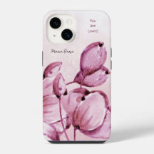 Pink Merlot Peonies Buds Personalized