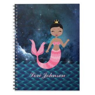 Pink Mermaid at Heart Fantasy Ocean Scene