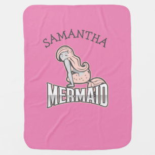 Pink Mermaid Baby Blanket