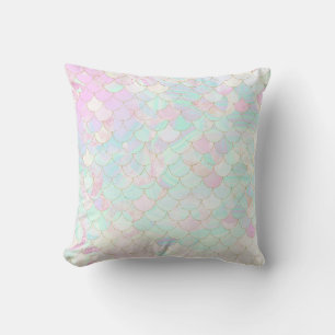 Pink Mermaid Fin Home Decor Mermaid Theme Throw Pillow