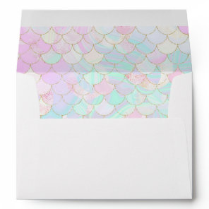 Pink Mermaid Fin Pattern  Envelope