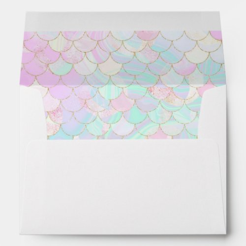 Pink Mermaid Fin Pattern  Envelope