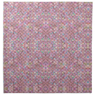 Pink Mermaid Fish Scales Holographic Elegant Glam Cloth Napkin