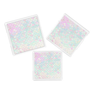 Pink Mermaid Home Decor Acrylic Tray