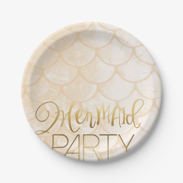 Pink Mermaid Party | Under The Sea Birthday Paper Plates (Front)