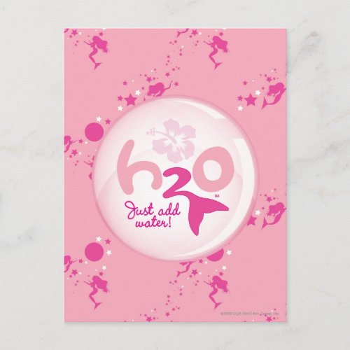 Pink Mermaid Pattern Postcard