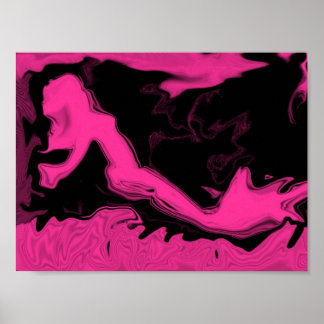 Pink Mermaid Poster