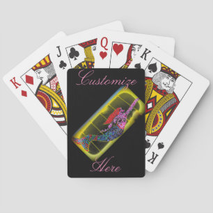 pink mermaid rising poker cards