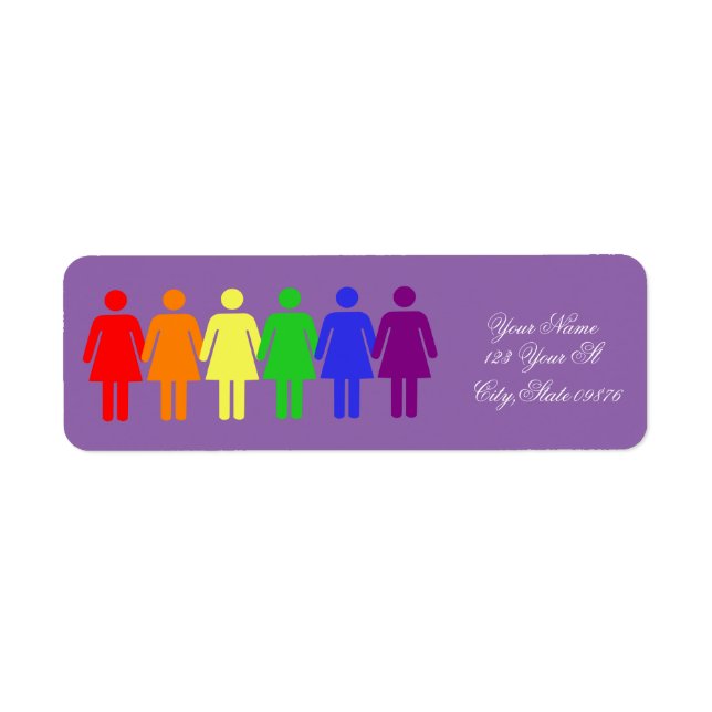 pink mermaid swimming label (Front)