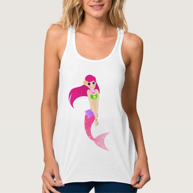 Pink Mermaid Tank Top (Front)