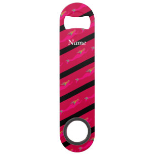 pink mermaids black stripes bar key