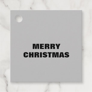 PINK MERRY CHRISTMAS SIMPLE FAVOR TAGS