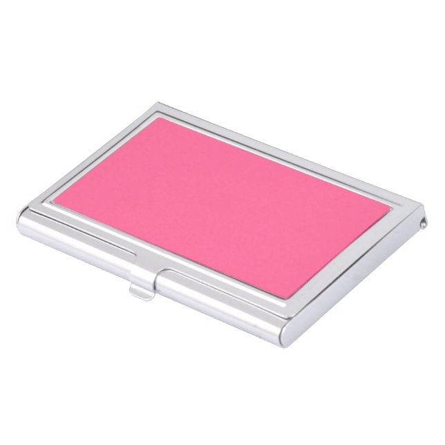 Pink Metal Business Card Case (Front)