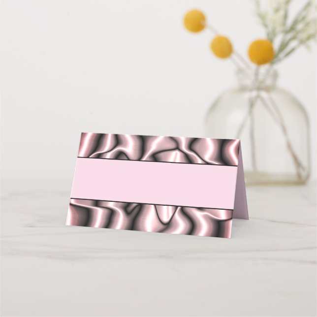 Pink Metal Place Cards (Front)