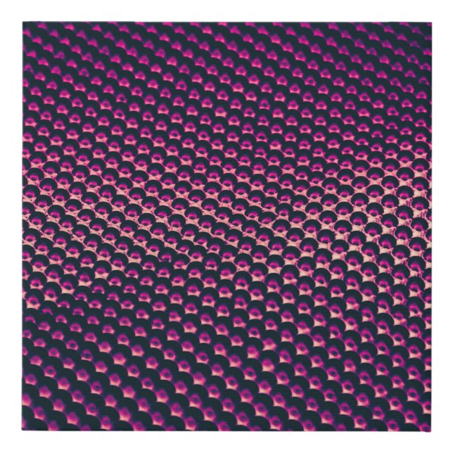 Pink metallic futuristic abstract background. faux canvas print (Front)