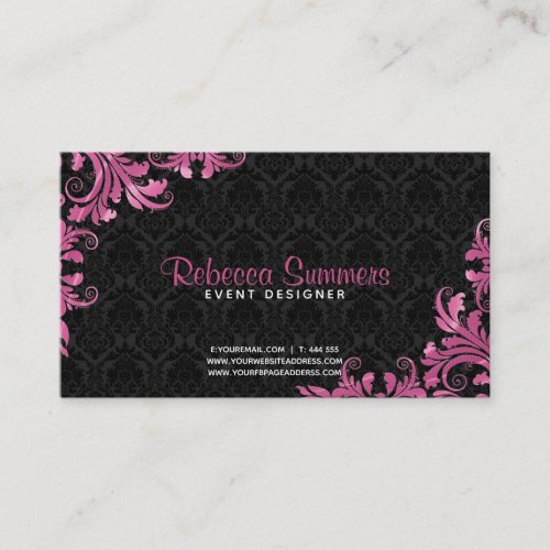 Pink Metallic Lace Black Damasks_ Appointment