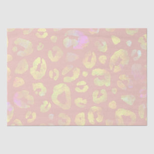Pink Metallic leopard Pattern Tissue Paper