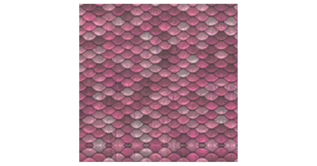 Pink Metallic Scales Texture Fabric | Zazzle