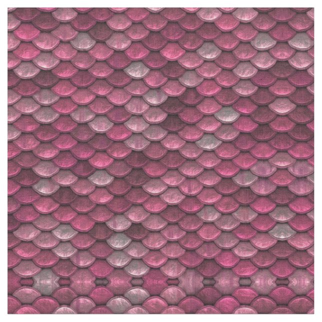 Pink Metallic Scales Texture Fabric (Close Up)