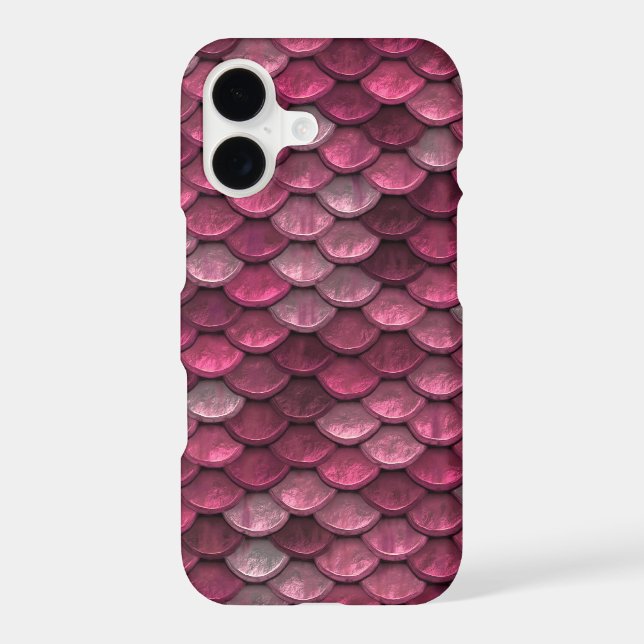 Pink Metallic Scales Texture Iphone Case (Back)