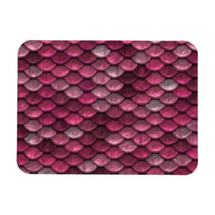Pink Metallic Scales Texture Magnet