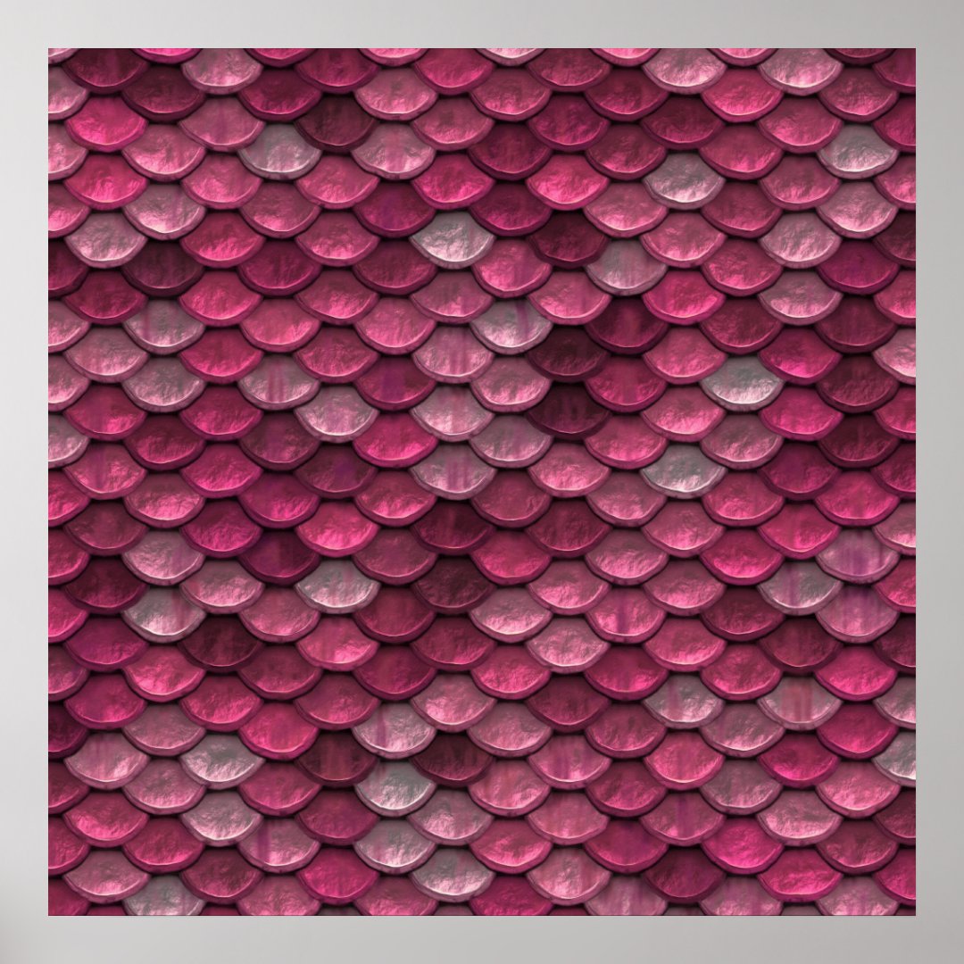 Pink Metallic Scales Texture Poster | Zazzle