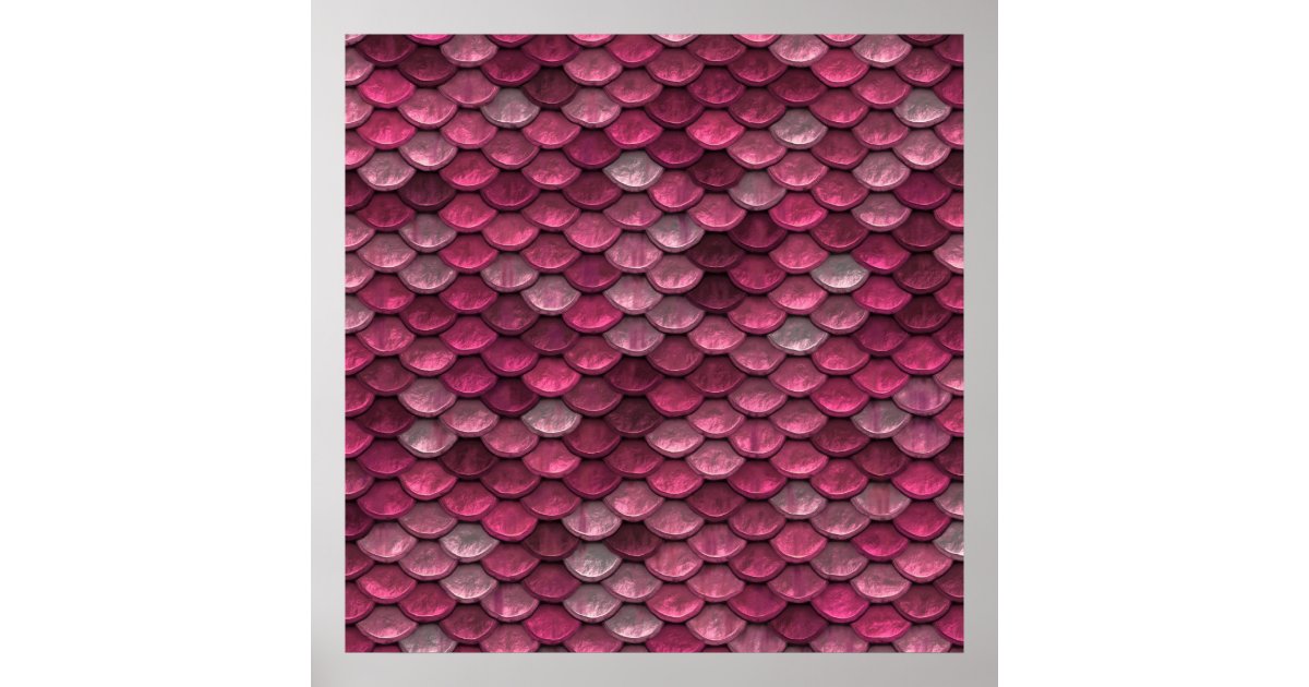 Pink Metallic Scales Texture Poster | Zazzle