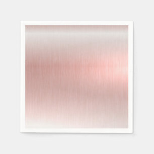 Pink Metallic Wedding Baby Shower Napkins