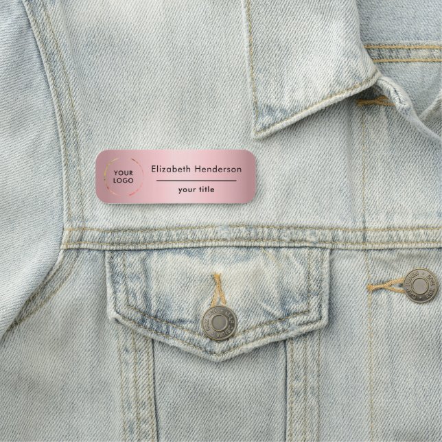 Pink Metallic  with Your Logo Name Tag (In Situ)