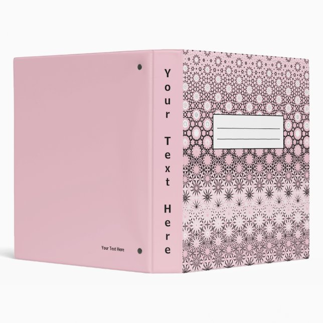 Pink Metamorphosis Design 3 Ring Binder (Background)