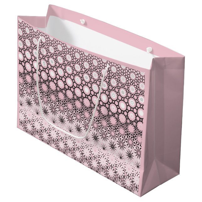 Pink Metamorphosis Design Large Gift Bag (Front Angled)