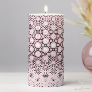 Pink Metamorphosis Design Pillar Candle