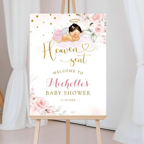 Pink Mexican Angel Baby Heaven Sent Welcome Sign
