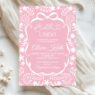 Pink Mexican Baby Shower Cielito Lindo  Invitation