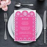 PINK MEXICAN PAPEL PICADO menu<br><div class="desc">PINK MEXICAN PAPEL PICADO menu</div>