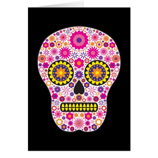 Pink Mexican Sugar Skull Cards (Front)
