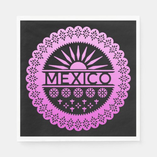 Pink Mexico Papel Picado HHM Party Napkins