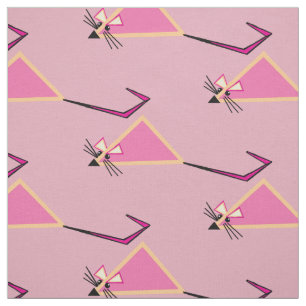 Pink mice fabric