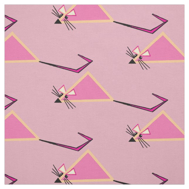 Pink mice fabric (Swatch)