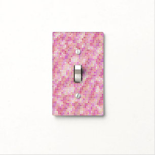 Pink Microdots Light Switch Cover