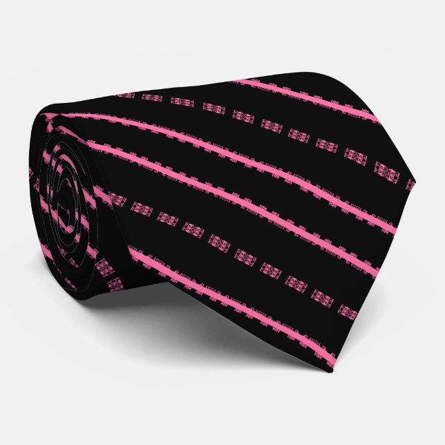 Pink Midnight Neck Tie (Rolled)