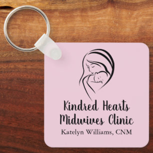 Pink Midwife Services Mom & Baby Birth Center Keychain