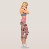 Khaki Pink Camo - Legging & Capri