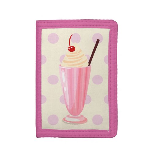 Pink Milkshake and Polka Dots Wallet