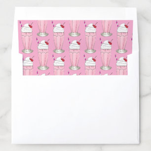 Pink Milkshake Shake Ice Cream Social Envelope Liner