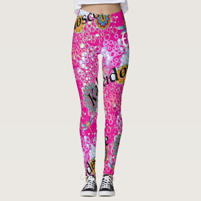 Pink Milkshake Steampunk Leggings (Front)