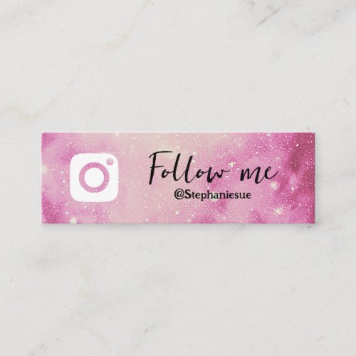 Pink mini galaxy star sky instagram Business Card